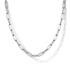 925 Sterling Silver Solid Paper Clip Chain Necklace - NK6768-24SVJJJ-Gabriel & Co.-Renee Taylor Gallery