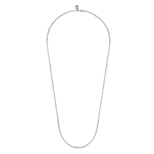 925 Sterling Silver Solid Paper Clip Chain Necklace - NK6768-24SVJJJ-Gabriel & Co.-Renee Taylor Gallery