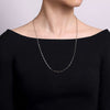 925 Sterling Silver Solid Paper Clip Chain Necklace - NK6768-24SVJJJ-Gabriel & Co.-Renee Taylor Gallery