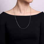 925 Sterling Silver Solid Paper Clip Chain Necklace - NK6768-24SVJJJ-Gabriel & Co.-Renee Taylor Gallery