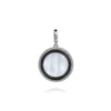 925 Sterling Silver White Mother Pearl and Black Spinel Bujukan Medallion Pendant - PT6635SVJMC-Gabriel & Co.-Renee Taylor Gallery