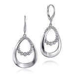 925 Sterling Silver White Sapphire Bujukan Drop Earrings-Gabriel & Co.-Renee Taylor Gallery