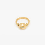 18K Gold Eternity Ring with Diamond-Accented Wave Design - A2031-Misani Milano-Renee Taylor Gallery