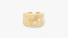 Gold band ring with diamonds - A2034-Misani Milano-Renee Taylor Gallery