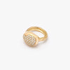 18K Gold Ring with a Pave of White Diamonds-Misani Milano-Renee Taylor Gallery