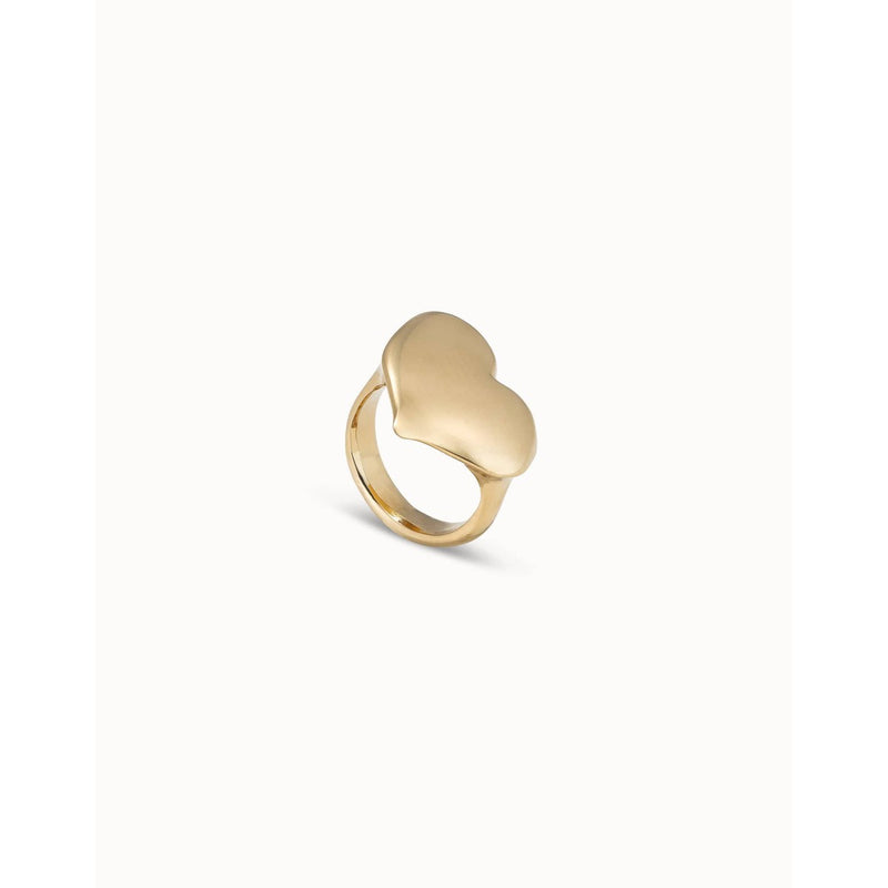 18K Gold-Plated Large Heart Shaped Ring - ANI0700ORO00015-UNO de 50-Renee Taylor Gallery