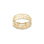 "ÉLITE" Gold & Diamonds Triple-Band Ring - AS22-583-Nanis-Renee Taylor Gallery