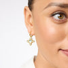 Aquitaine Hoop & Charm Earrings - Iridescent Capri Blue-Julie Vos-Renee Taylor Gallery