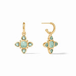 Aquitaine Hoop & Charm Earrings - Iridescent Aquamarine Blue-Julie Vos-Renee Taylor Gallery