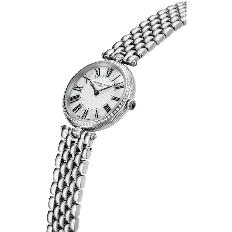 Art Deco Round Diamond Stainless Steel Ladies Watch - FC-200MPW2ARD6B-Frederique Constant-Renee Taylor Gallery