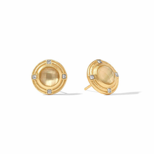 Astor Stone Earrings - Iridescent Champagne Stud-Julie Vos-Renee Taylor Gallery