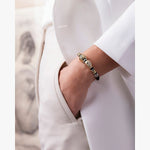 5mm Leather Bracelet with Handmade, Silver and Diamond Paved Elements-Misani Milano-Renee Taylor Gallery