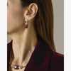 Handcrafted 18kt Gold Pendant Earrings with Rubies - MO2091RU-Misani Milano-Renee Taylor Gallery