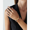 Leather Bracelet with Cylindrical Gold Element - B2181-Misani Milano-Renee Taylor Gallery