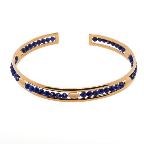 Bliss Lapis Cuff Bracelet-Joyla-Renee Taylor Gallery