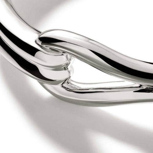 Surf Hinged Bangle, Sterling Silver, Wide - BB901085XM-John Hardy-Renee Taylor Gallery