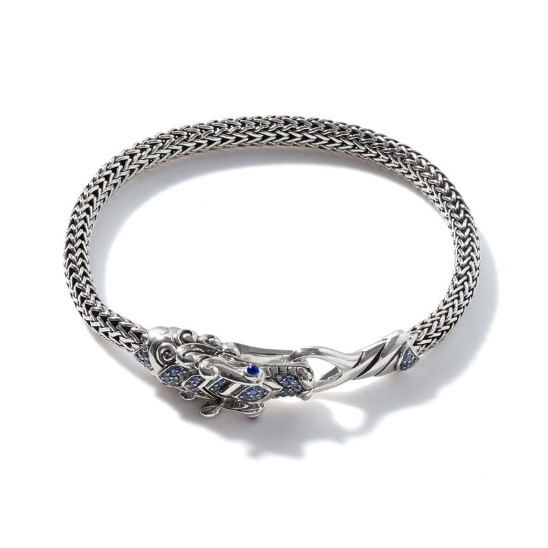 Legends Naga Silver Extra Small Bracelet Blue Sapphire - BBS601334BSPX-John Hardy-Renee Taylor Gallery