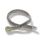 Icon Bracelet, Sterling Silver, Peridot Pavé, 6.5MM - BBS90422RVBLS2PE-John Hardy-Renee Taylor Gallery