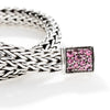 Icon Bracelet, Sterling Silver, Pink Tourmaline Pavé, 6.5MM - BBS90422RVBLS2PTM-John Hardy-Renee Taylor Gallery