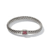 Icon Bracelet, Sterling Silver, Treated Ruby Pavé, 6.5MM - BBS90422RVBLS2RB-John Hardy-Renee Taylor Gallery