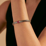 Icon Bracelet, Sterling Silver, Treated Ruby Pavé, 6.5MM - BBS90422RVBLS2RB-John Hardy-Renee Taylor Gallery