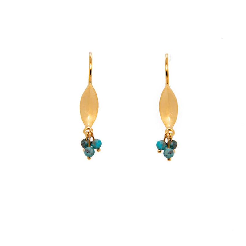 Bliss Cluster Shaded Turquoise Earrings 24K Gold Vermeil-Joyla-Renee Taylor Gallery