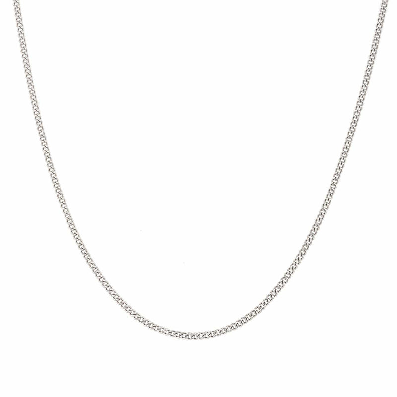 18" Platinum Finish Sterling Silver 1mm Curb Chain - BL2083CH18-Kelly Waters-Renee Taylor Gallery