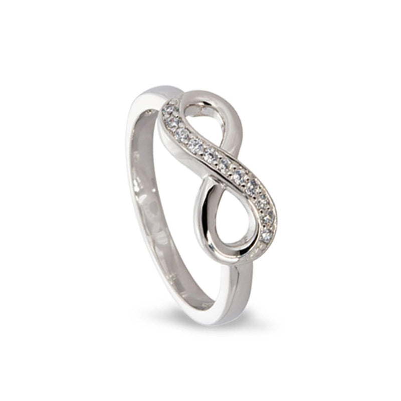 Platinum Finished Sterling Silver Infinity Ring - BL2109R-Kelly Waters-Renee Taylor Gallery