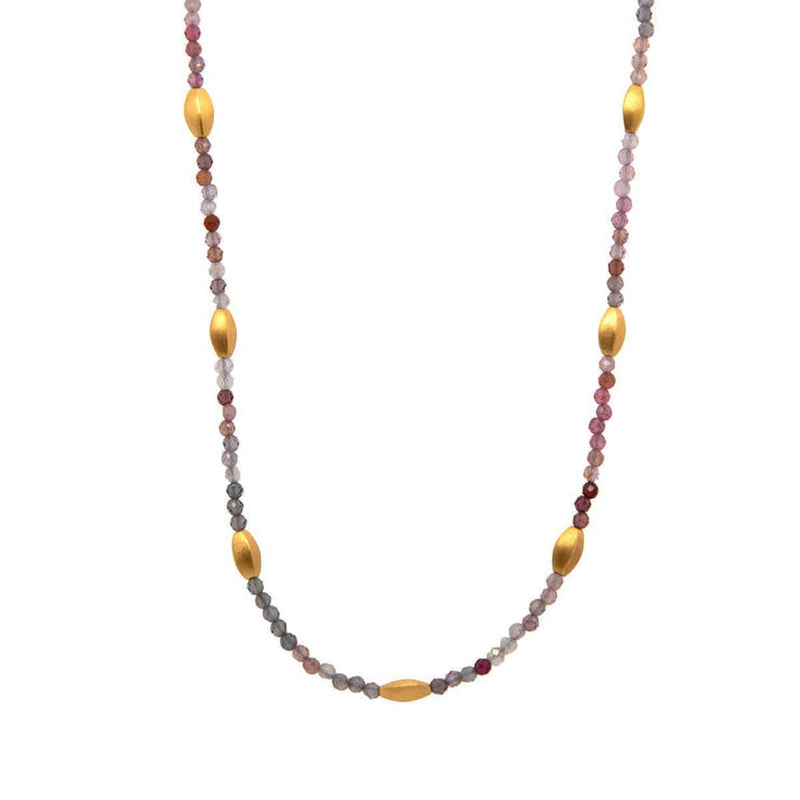 Bliss Necklace Multi Spinel 24K Gold Vermeil-Joyla-Renee Taylor Gallery