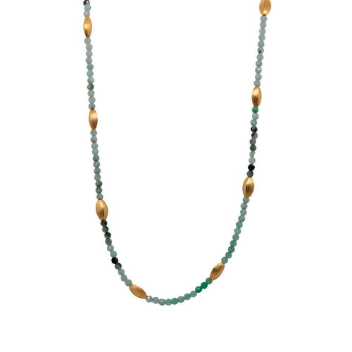 Bliss Shaded Emerald 24K Gold Vermeil Necklace-Joyla-Renee Taylor Gallery