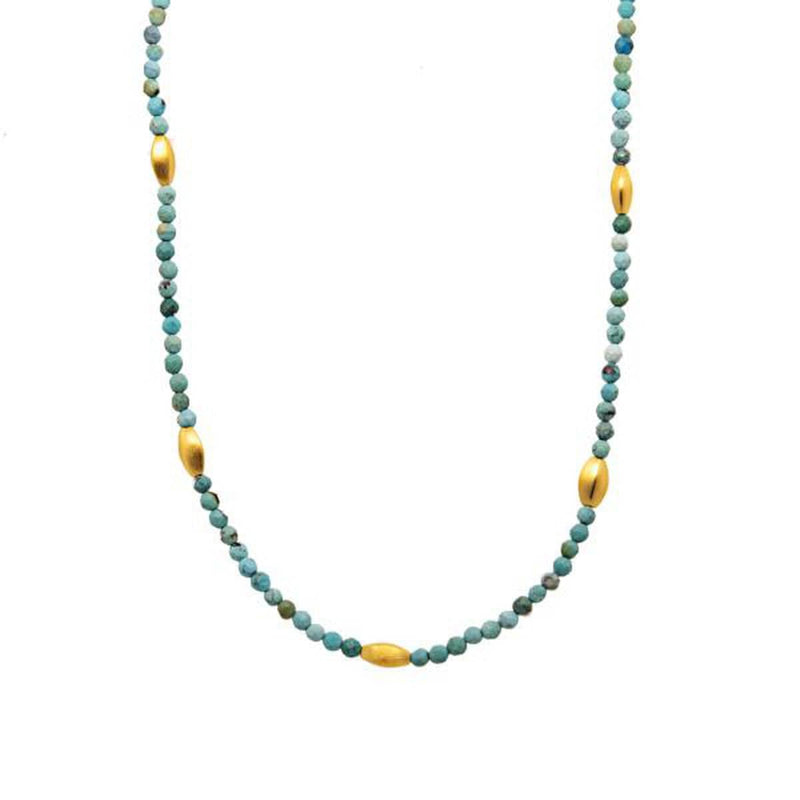 Bliss Turquoise 24k Gold Vermeil Necklace-Joyla-Renee Taylor Gallery