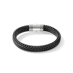 Icon Extension Silver 10mm Black Rubber Bracelet - BU98657BL-John Hardy-Renee Taylor Gallery