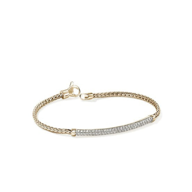 JH Essential Pavé Bracelet, Gold, Diamonds - BUGGX987082DI-John Hardy-Renee Taylor Gallery