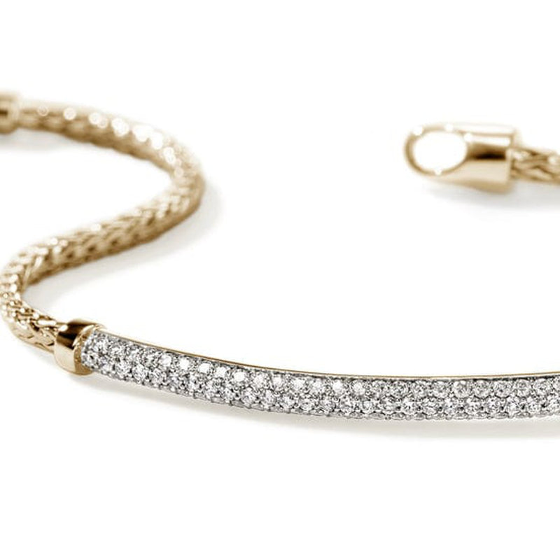 JH Essential Pavé Bracelet, Gold, Diamonds - BUGGX987082DI-John Hardy-Renee Taylor Gallery