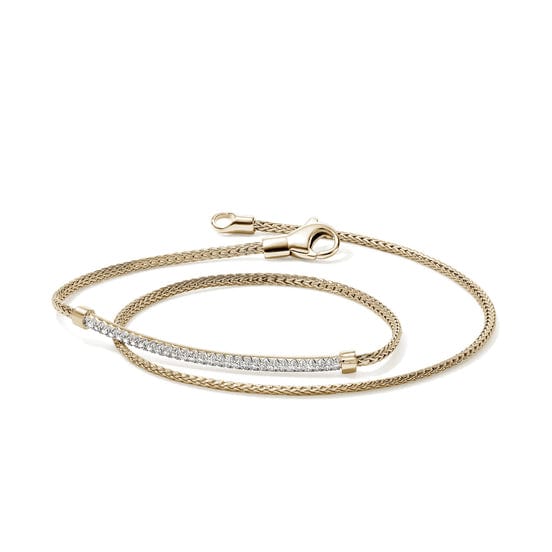 JH Essential Pavé Wrap Bracelet, Gold, Diamonds, 1.8MM - BUGGX987852DI-John Hardy-Renee Taylor Gallery