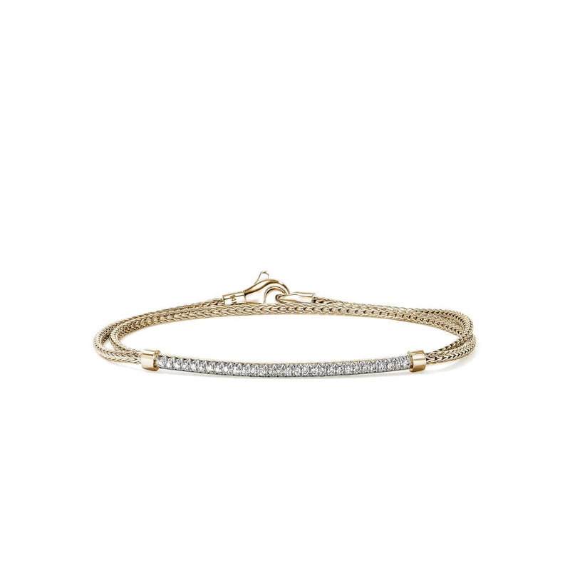 JH Essential Pavé Wrap Bracelet, Gold, Diamonds, 1.8MM - BUGGX987852DI-John Hardy-Renee Taylor Gallery