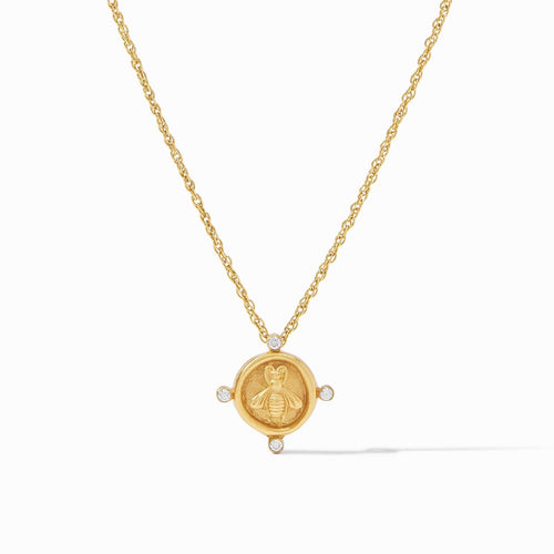 Bee Cameo Solitaire Necklace-Julie Vos-Renee Taylor Gallery