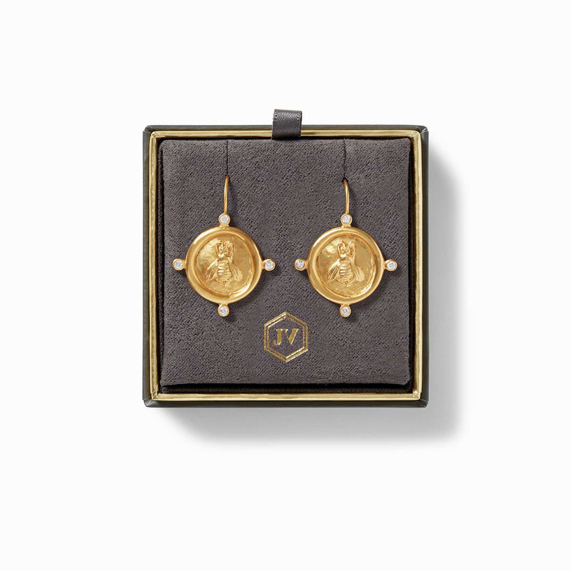 Bee Cameo Earrings-Julie Vos-Renee Taylor Gallery