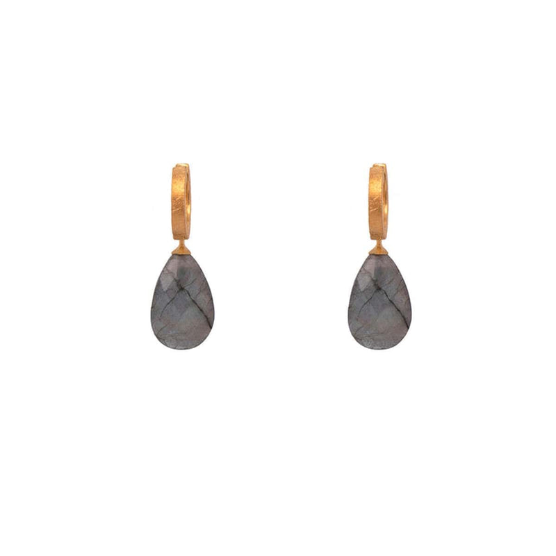 Faceted Labradorite 24K Gold Vermeil Earrings-Joyla-Renee Taylor Gallery