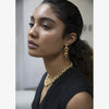 Handcrafted Gold Pendant Earrings, Citrine Quartz and Diamonds - MO2081-Misani Milano-Renee Taylor Gallery