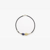 Leather Necklace with Gold Elements, Silver, Lapis Lazuli & Diamonds - C2147LA-Misani Milano-Renee Taylor Gallery