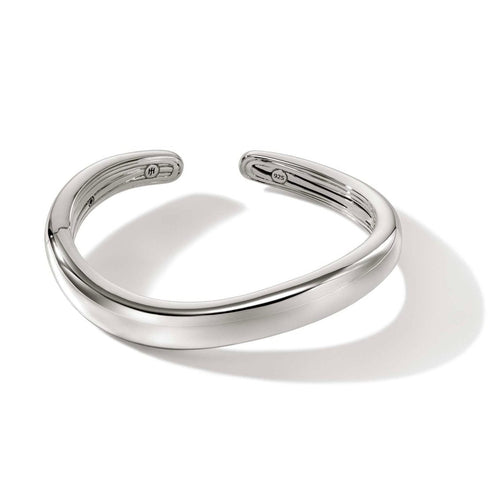 Surf Hinged Cuff, Sterling Silver, Wide - CB901117X-John Hardy-Renee Taylor Gallery