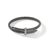 Spear Silver Diamond Pave Bypass Flex Cuff with Black Rhodium - CBP90110722BRDDI-John Hardy-Renee Taylor Gallery