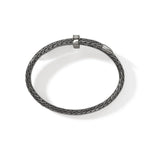 Spear Silver Diamond Pave Bypass Flex Cuff with Black Rhodium - CBP90110722BRDDI-John Hardy-Renee Taylor Gallery