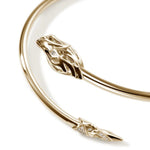 Naga Cuff, 14K Gold, Diamonds, Slim - CGGX6034422DI-John Hardy-Renee Taylor Gallery