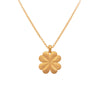 Lucky Clover Sky Blue Topaz Reversible Pendant Necklace 24K Gold Vermeil-Joyla-Renee Taylor Gallery