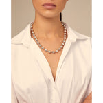 Sterling Silver-Plated Bead Necklace - COL1390MTL0000U-UNO de 50-Renee Taylor Gallery