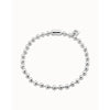 Sterling Silver-Plated Bead Necklace - COL1390MTL0000U-UNO de 50-Renee Taylor Gallery