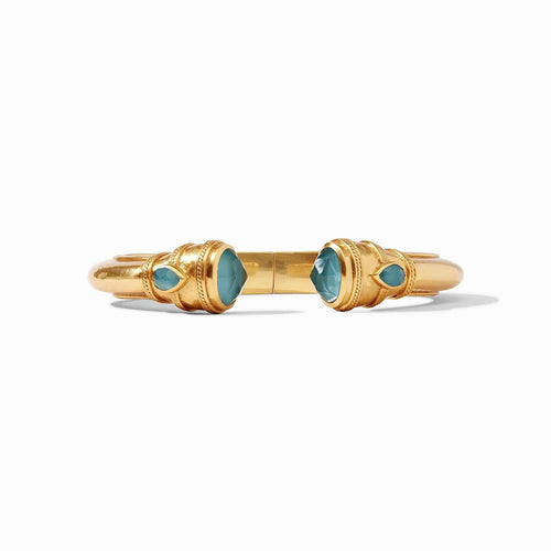 Cannes Demi Cuff - Iridescent Peacock Blue-Julie Vos-Renee Taylor Gallery