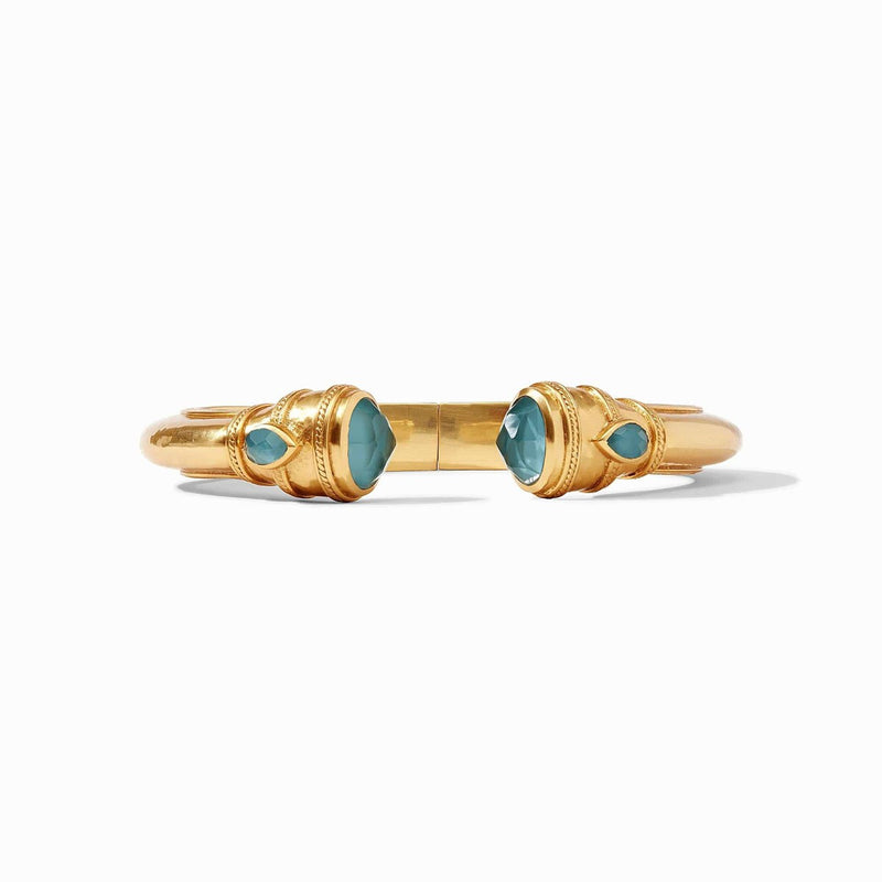 Cannes Demi Cuff - Iridescent Peacock Blue-Julie Vos-Renee Taylor Gallery